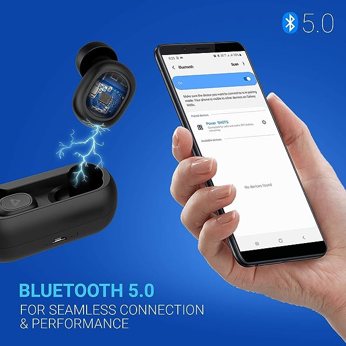 INSTAPLAY Power Shots Bluetooth Truly Wireless in Ear Earbuds with Mic (Black) INSTAPLAY Power Shots Bluetooth Truly Wireless in Ear Earbuds with Mic (Black)